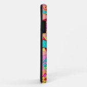 Koraal patchwork Quilt Art iPhone Case (Achterkant/rechts)