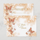 Koraal perzik gouden bruiloft verloving jubileum kaart (Voorkant / Achterkant)