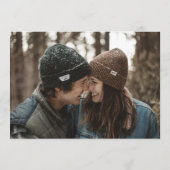 Koraal Perzik Moderne Elegante Foto Save The Date (Achterkant)