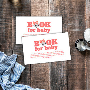 Koraal Perzik Oh Baby Boog Voetbal Boeken Baby Sho Informatiekaartje