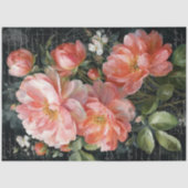 Koraal Perzik Pioen Bloem Decoupage Tissuepapier (Voorkant)