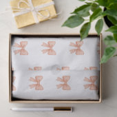 Koraal/Perzik waterverf Boog Patroon Tissuepapier (Geschenk)