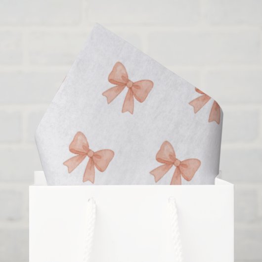 Koraal/Perzik waterverf Boog Patroon Tissuepapier (Cadeauzakje)