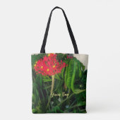 Koraal Plant bladeren en bloemen Tote Bag (Achterkant)