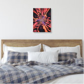 Koraal Plasma Burst Fractale Kunst Canvas Afdruk (Insitu (Slaapkamer))