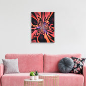 Koraal Plasma Burst Fractale Kunst Canvas Afdruk (Insitu (Woonkamer))