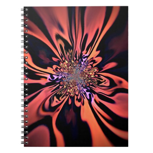 Koraal Plasma Burst Fractale Kunst Notitieboek (Voorkant)