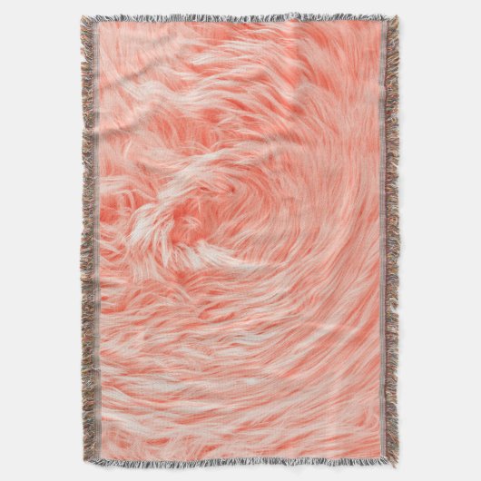 Koraal pluizig bont: 2019 trend. deken (Voorkant Verticaal)