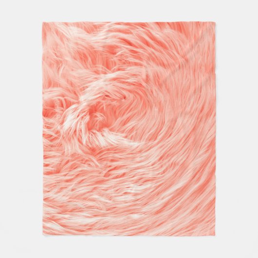 Koraal pluizig bont: 2019 trend. fleece deken (Voorkant)