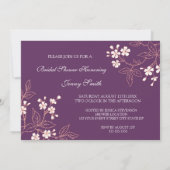 Koraal - Plum Floral Bridal - Shower - Uitnodiging (Achterkant)
