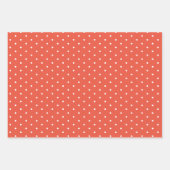 Koraal Polka Dot Breed Gestreept en Solid Inpakpapier Vel (Voorkant 2)