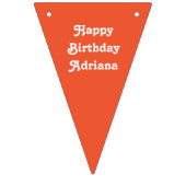 Koraal Polka Dot Kleine Meisje Verjaardag Vlaggetjes (Derde vlag)