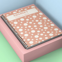 Koraal Polka Dot Patronen - aangepaste naam