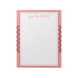 Koraal polka dot patroon notitieblok
