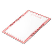 Koraal polka dot patroon notitieblok (Schuin)