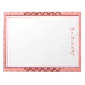 Koraal polka dot patroon notitieblok (Voorkant)