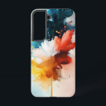 Koraal Pop Samsung Galaxy Hoesje<br><div class="desc">Energetische uitbarstingen van koraal en roos springen over crème.</div>