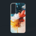 Koraal Pop Samsung Galaxy Hoesje<br><div class="desc">Energetische uitbarstingen van koraal en roos springen over crème.</div>