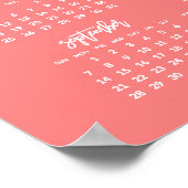 Koraal Poster Jaarkalender 2025 Met Foto 18x24 (Hoek)