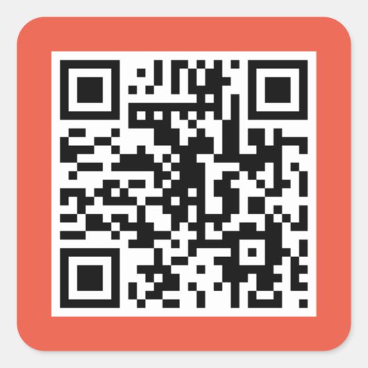 Koraal QR CODE Sticker (Voorkant)