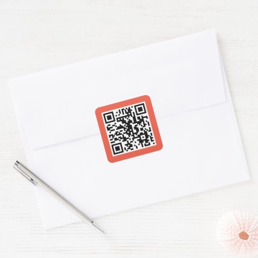 Koraal QR CODE Sticker (Envelop)
