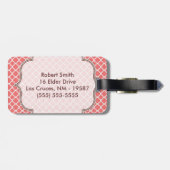 Koraal Quaterfoil Latti Monogram Bagagelabel (Achterkant horizontaal)