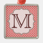 Koraal Quaterfoil Latti Monogram Initiaal Ornament (Voorkant)