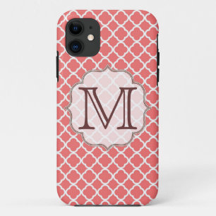 Koraal Quaterfoil Latti Monogram IPHONE 5 Hoesje