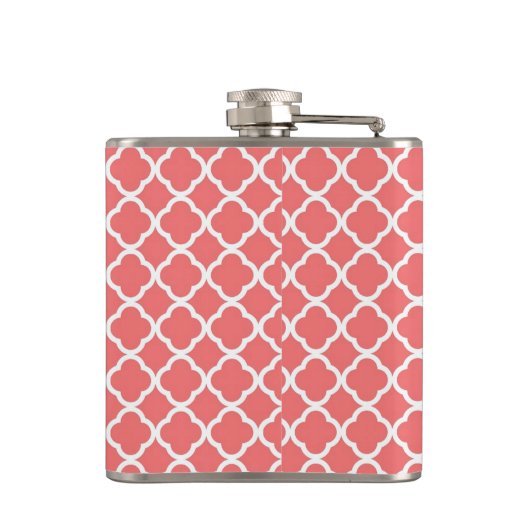 Koraal Quaterfoil Latti Monogram Whiskey Flask Heupfles (Achterkant)