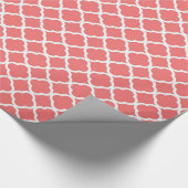 Koraal Quaterfoil Lattice Quarter Wrapping Papier (Hoek)