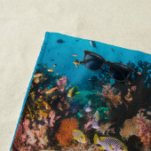 Koraal Reef aangepaste naam strand handdoek (In situ)