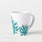 Koraal Reef Schilderen Zee Schildpad Strand Oceaan Latte Mok (Rechterhoek)