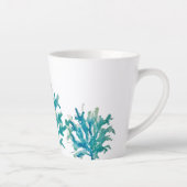 Koraal Reef Schilderen Zee Schildpad Strand Oceaan Latte Mok (Rechts)