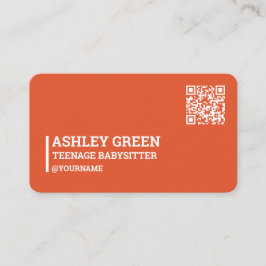 Koraal Rode QR Tiener Kinderopvang Visitekaartje