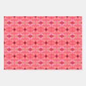 koraal rood en wit inpakpapier vel (Voorkant 3)