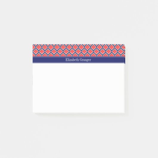 Koraal Rood Marine 5c Marokkaans #5DS Marine Naam  Post-it® Notes (Voorkant)