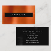 Koraal Rood Metallic Zwart Mode Stylist Visitekaartje (Voorkant / Achterkant)