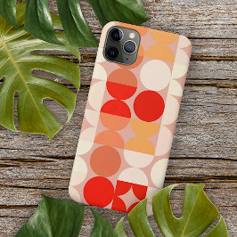 Koraal Rood Oranje Blush Roze Mozaïek Kunstpatroon Case-Mate iPhone Case