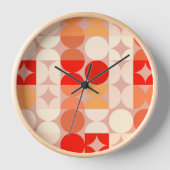 Koraal rood Oranje Blush roze retroArt Patroon (Voorkant)