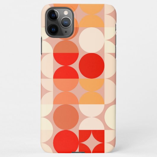 Koraal rood Oranje Blush roze retroArt Patroon iPhone Hoesje (Achterkant)