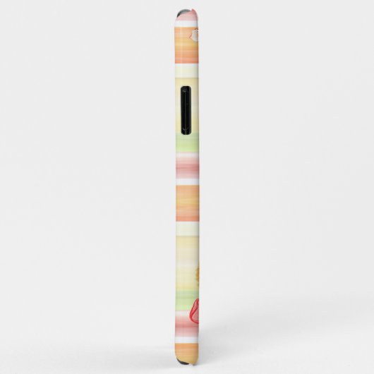 Koraal Rood Perzik Sinaasappel Lime Groen Streeppa Case-Mate iPhone Case (Achterkant/rechts)