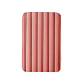 Koraal Rood Roze Strepen Badmat (Voorkant Verticaal)