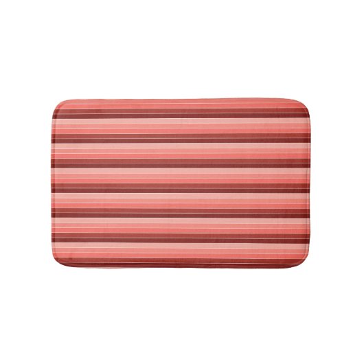 Koraal Rood Roze Strepen Badmat (Voorkant)