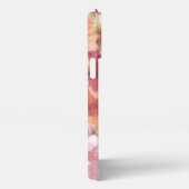 Koraal Rood Sinaasappel Blush Roze Waterverf Bloem iPhone Hoesje (Rechterkant)