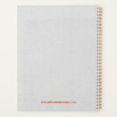 Koraal rood wit leer textuur familie recepten planner (Achterkant)