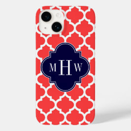 Koraal Rood Wit Marokkaans #5 Marine 3 Initiele Mo Case-Mate iPhone Case