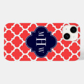 Koraal Rood Wit Marokkaans #5 Marine 3 Initiele Mo Case-Mate iPhone Case (Achterkant (horizontaal))