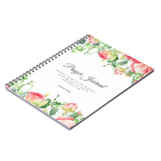 Koraal Roos - Aangepersonaliseerd Publicatieblad Notitieboek (Linkerzijde)