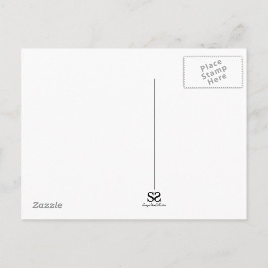 Koraal Roos bloesem met plattegrond Briefkaart (Achterkant)