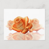 Koraal Roos bloesem met plattegrond Briefkaart (Voorkant)